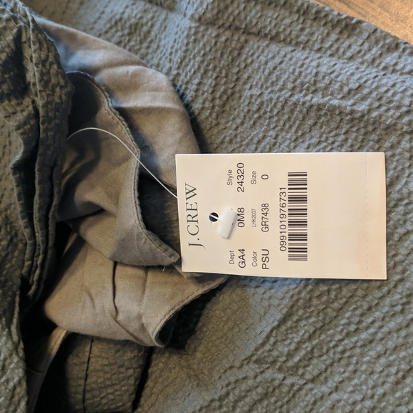 J. Crew Embossed Playa Dress 0 New Pale Surplus Gray Cotton - Picture 4 of 10